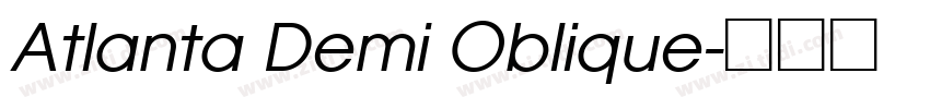 Atlanta Demi Oblique字体转换